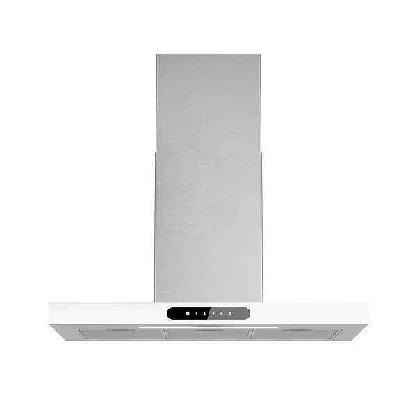 Hotte Connectée 90cm 650 m3/h App contrôle et Tactile Booster Fonction Verre Blanc CD9102W CIARRA Top Vente