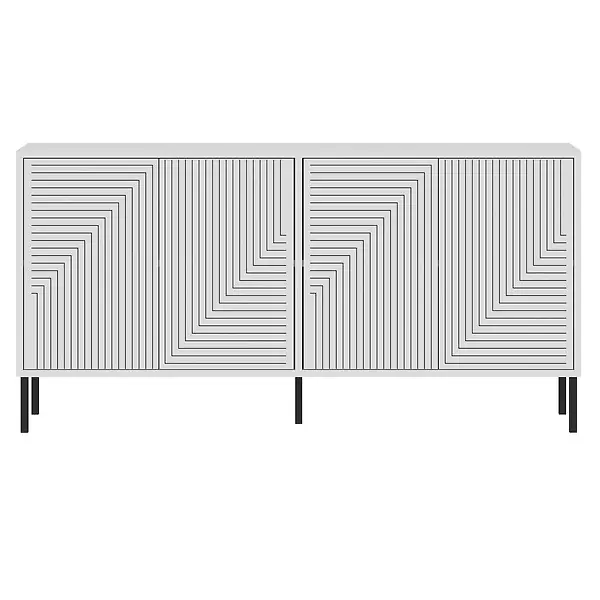 Buffet en bois "Evolet" - 150 x 36 x 75 cm - Blanc HABITAT ET JARDIN Produit De Marque