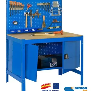 Bon Marché SimonRack - Kit Etabli avec un verrou 1440x1200x600mm Charge 600 Kg - BT2 LOCKER 1200 BLEU SIMONRACK SIMON RACK