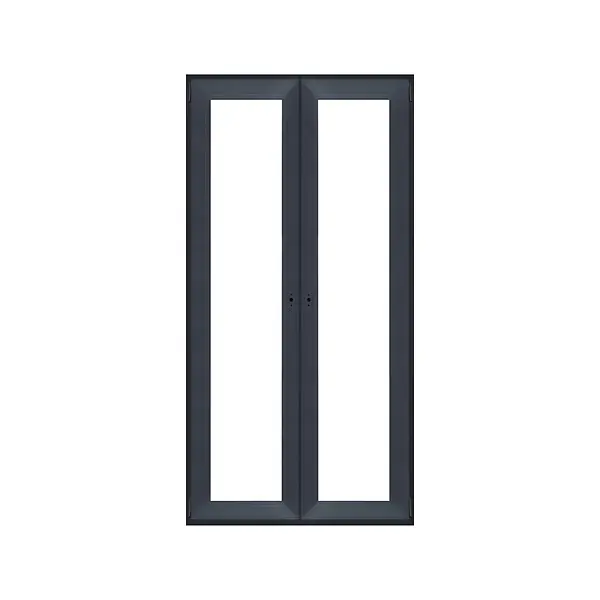 Achat Immédiat Fenêtre PVC 2 vantaux - Anthracite - H.185xL.90cm QUADROFORM