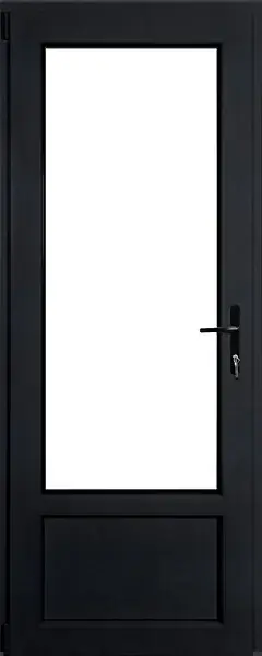 Offre Spéciale Porte-fenêtre PVC 1 vantail - Anthracite - H.205xL.80cm QUADROFORM