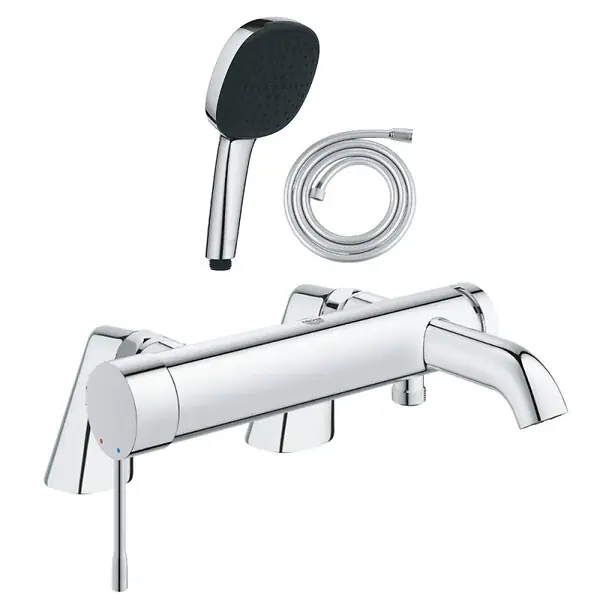 Commande En Gros Pack mitigeur bain douche mécanique Essence + douchette carré 2 jets + flexible GROHE