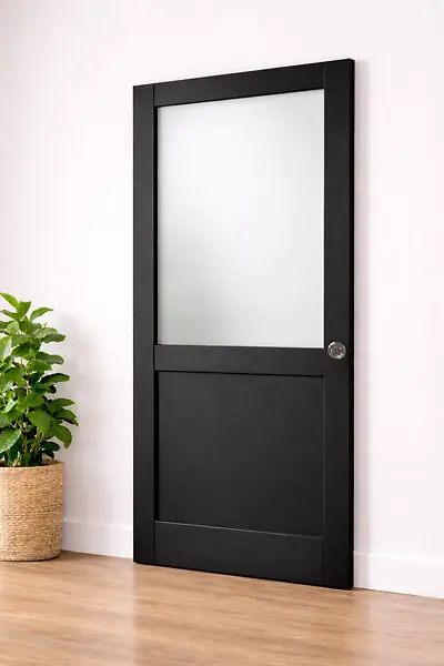 Top Vente Porte Coulissante Athena Noir H204 x L83 cm, serrure condamnation GD MENUISERIES
