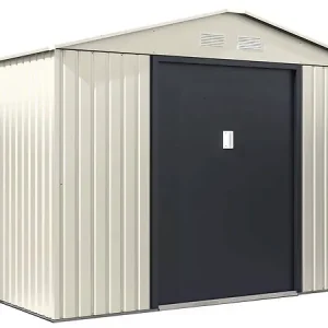 Prix Choc Abri de jardin métal "Nebraska" - 5,29 m2 (4,83 m2 au sol) - Beige HABITAT ET JARDIN