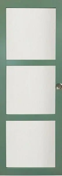Porte Coulissante Vert Sauge RAL 6021 Vitrée H204 x L83 cm, Coquilles GD MENUISERIES Meilleure Vente
