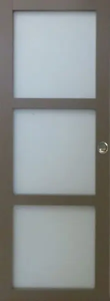 Porte Coulissante Gris Taupe RAL 7006 Vitrée H204 x L83 cm, Coquilles GD MENUISERIES Satisfait Ou Remboursé