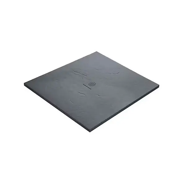Receveur résine U-Tile gris ardoise imitation ardoise - grille carrée centrée MARMOX Achetez Aujourd'hui