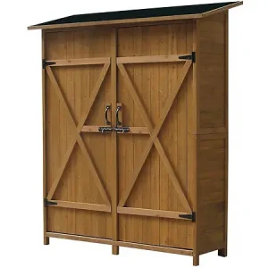 Armoire de jardin "Espacio" - 140 x 49 x 162 cm - Marron HABITAT ET JARDIN Certifié