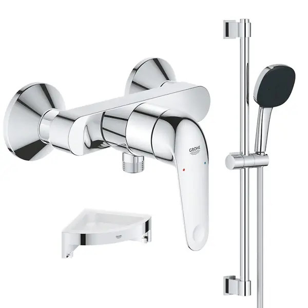 Pack douche mécanique Swift 2023 avec ensemble de douche Vitalio Comfort 110 et tablette en angle GROHE Meilleur Choix