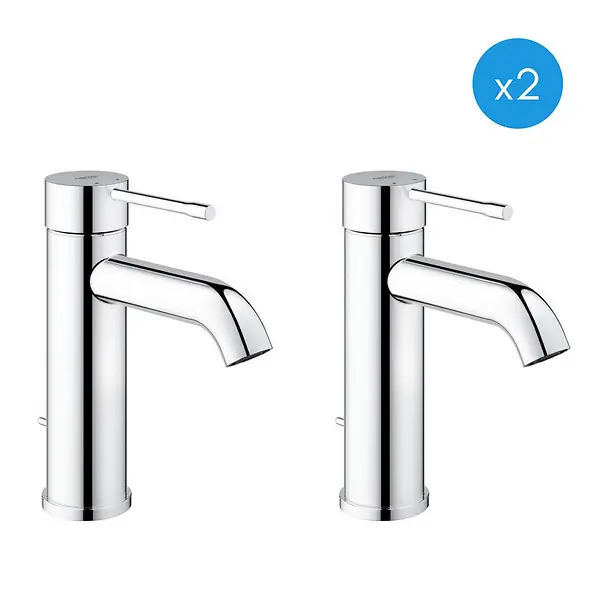 Essence New - Lot de 2 mitigeur de lavabo chrome (23589001-DUO) GROHE Populaire