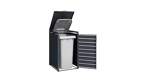 Prix Bas Cache-poubelle métal Gary 240L - L.80xH.116xP.68cm WEKA