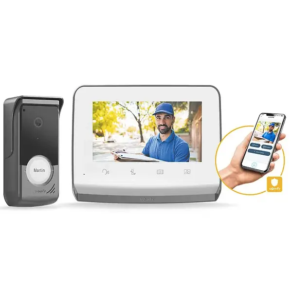 Dernière Chance Visiophone connecté filaire - V®350 Connect - Blanc SOMFY