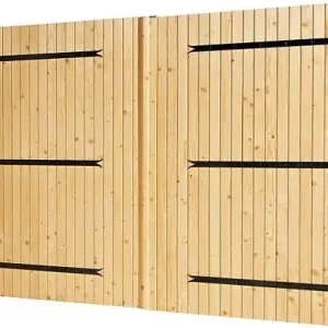 Vente Directe Porte de garage battante sapin - 240x200cm FRNCEVOLET