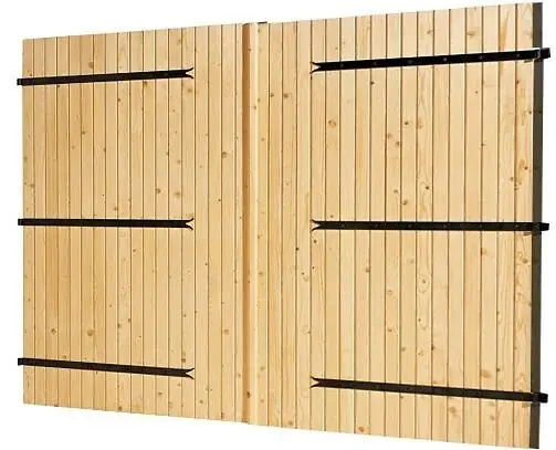 Vente Directe Porte de garage battante sapin - 240x200cm FRNCEVOLET