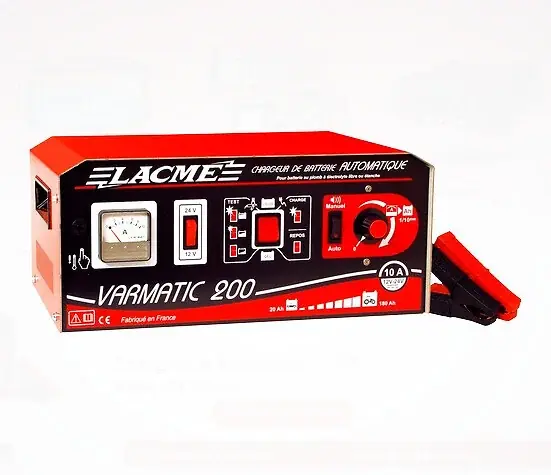 Chargeur batterie automatique avec variateur 10A 12V/24V VARMATIC 200-2 Lacme Prix Réduit