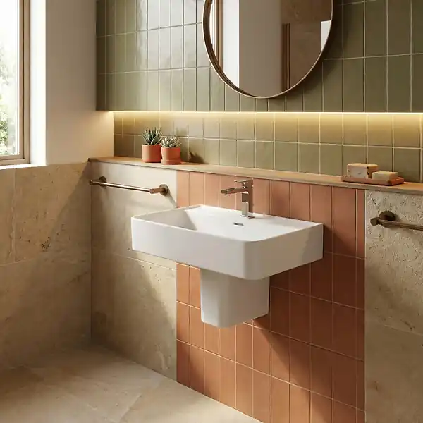 Commander Vite Ideal Standard Strada II Lavabo 600x430 mm blanc, 1 trou de robinet, couvercle de vidage en porcelaine inclus, non meulé (T300001)
