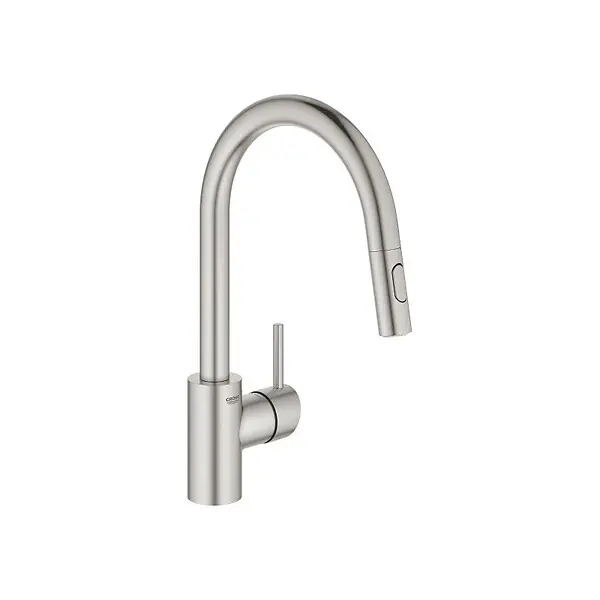 Jusqu'à Épuisement Des Stocks Grohe CONCETTO Mitigeur monocommande pour évier avec douchette extractible 2 jets, Inox brossé (G-31483dc2)