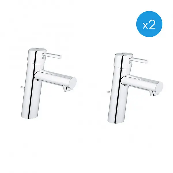 Grohe CONCETTO NEW - Lot de 2 Mitigeurs monocommande 1/2" Lavabo Taille M (23450001-DUO) Vente Flash