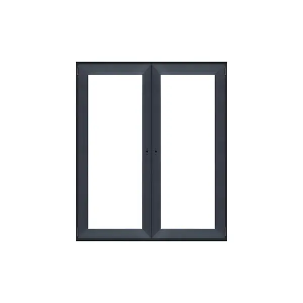 Fenêtre PVC 2 vantaux 145x120 cm - Anthracite QUADROFORM Prix Choc