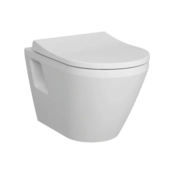 Authentique Cuvette WC suspendu sans bride VitrA Integra blanc avec abattant frein de chute