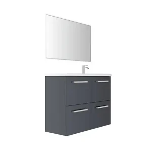 Achetez Aujourd'hui Meuble vasque droite - Gris ardoise - L90xP35cm VIF