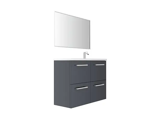 Achetez Aujourd'hui Meuble vasque droite - Gris ardoise - L90xP35cm VIF