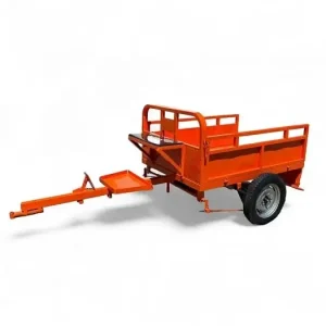 Remorque freinée 450 kg pour motoculteur toutes marques ridelles rabattables DAEWOO DATR145 Haute Qualité