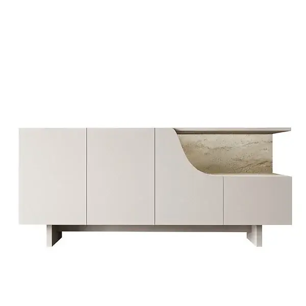 Bon Plan Buffet en bois "Line" - 180 x 40 x 81 cm - Beige HABITAT ET JARDIN