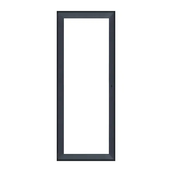 Porte-fenêtre PVC 1 vantail - Anthracite - H.215xL.80cm QUADROFORM Populaire