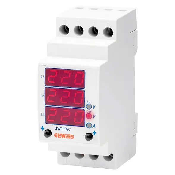 Multimètre tension-courant 2 modules - GEWISS - GW96897 Paiement Sécurisé
