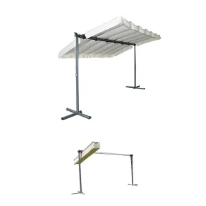 Acheter Direct Pergola marquise Acier - Gris anthracite HABRITA