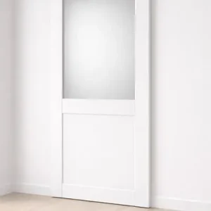 Pas Cher Porte Coulissante Athena Blanc H204 x L93 cm GD MENUISERIES