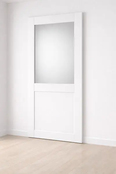 Pas Cher Porte Coulissante Athena Blanc H204 x L93 cm GD MENUISERIES