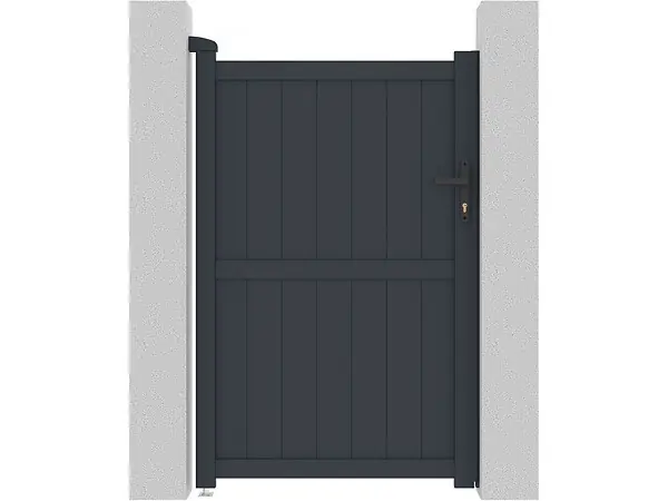 Solde Portillon aluminium "Maurice" - 101.2 x 155.9 cm - Gris HABITAT ET JARDIN