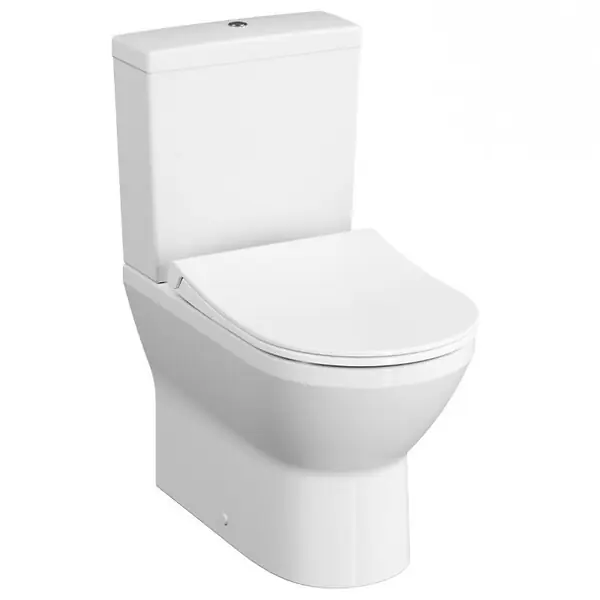 Vitra Integra Pack WC à poser sans bride avec abattant frein de chute et réservoir, Blanc (9859-003-7202) Dernier Modèle