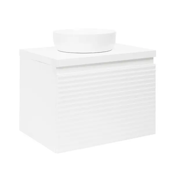 Meuble de salle de bain sous lavabo Naturel Savona 58x43x44,8 cm blanc brillant (SAVONA60BID) Retour Gratuit