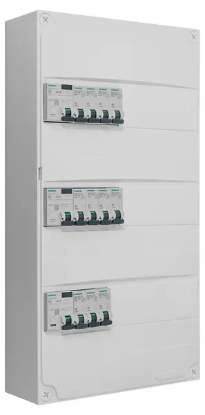 Jusqu'à Épuisement Des Stocks SIEMENS Tableau 3 rangées pré-équipé 2 interdiff 40A + 1 interdiff 63A + 11 disjoncteurs
