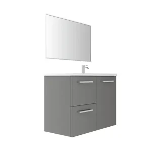 Meuble vasque droite - Gris ardoise - L90xP45cm VIF Nouvel Arrivage