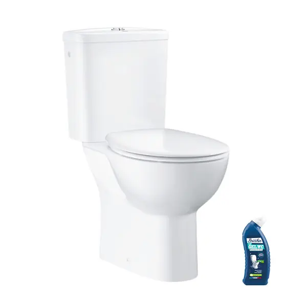 Acheter Direct WC au sol Bau Ceramic avec abattant déclipsable + Briochin GROHE