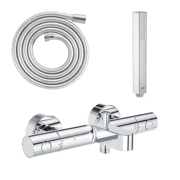 Nouvelle Collection Mitigeur bain douche Precision Get avec douchette 1jet Vitalio Joy Cube et flexible 200cm GROHE