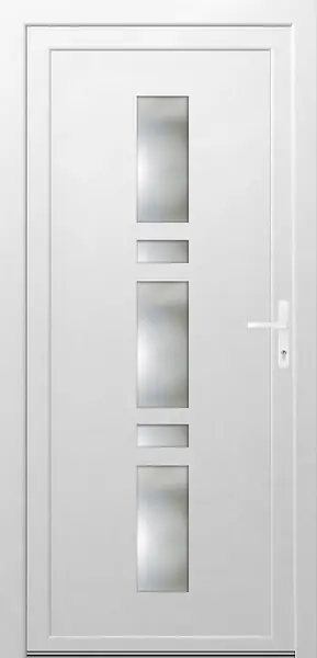Porte d‘entrée PVC F35 - Blanche - H.2180xL.960mm QUADROFORM Dernier Modèle