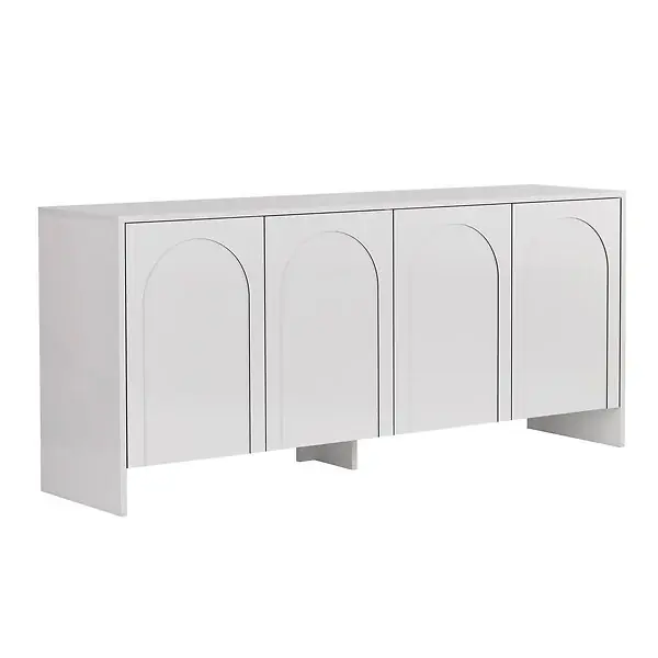 Buffet en bois "Arlen" - 180 x 45 x 80 cm - Blanc HABITAT ET JARDIN Livraison Express