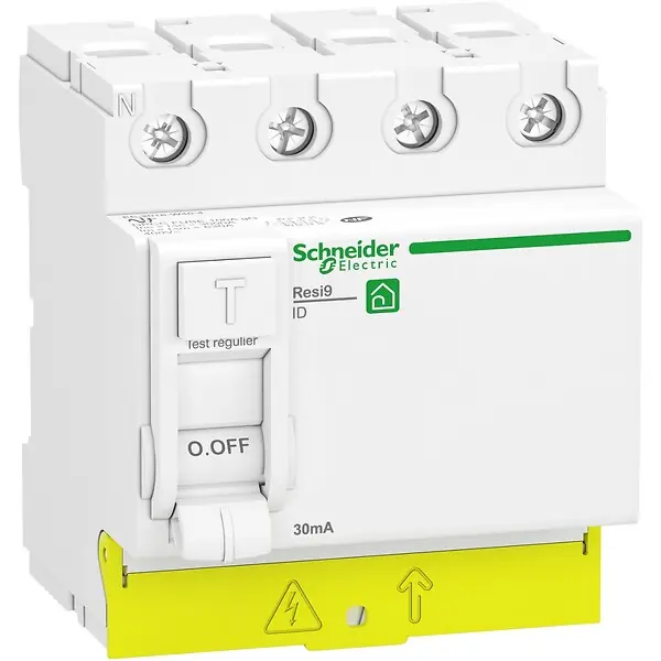 Interrupteur différentiel 4P 63A 30mA - Type A Resi9 SCHNEIDER ELECTRIC Bon Plan