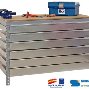 Vente Flash Simonrack - Kit Etabli Avec Tiroirs 840x900x600mm - Bt-5 Box6 900 Gris Fonce/bois SIMON RACK