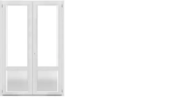 Porte-fenêtre PVC 2 vantaux - Blanc - H.205xL.120cm QUADROFORM Meilleur Prix