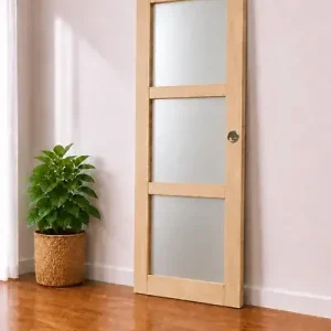 Porte Coulissante Ayous Vitrée H204 x l93 cm, coquilles, tire doigt GD MENUISERIES Retour Gratuit