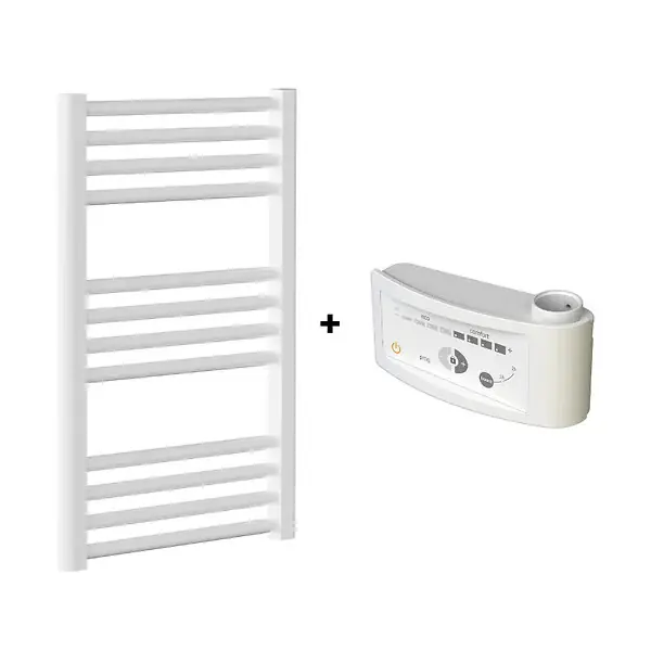 Dernière Chance Sèche-Serviettes MAHANA Droit Mixte 301W + kit Elec 300W en acier blanc - THERMADOR - MAH500700DM