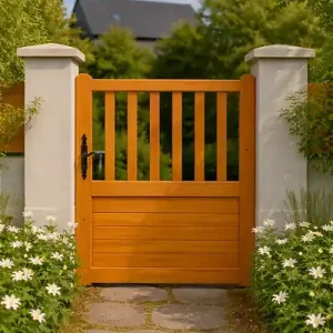 Portillon En Bois Ajouree Traverse Droit L1m x H1,50 (sans quincaillerie) GD MENUISERIES Prix Promo