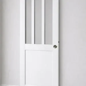 Must-Have Porte Coulissante Atelier Blanc H204 x L93 cm, coquilles, tire doigt GD MENUISERIES