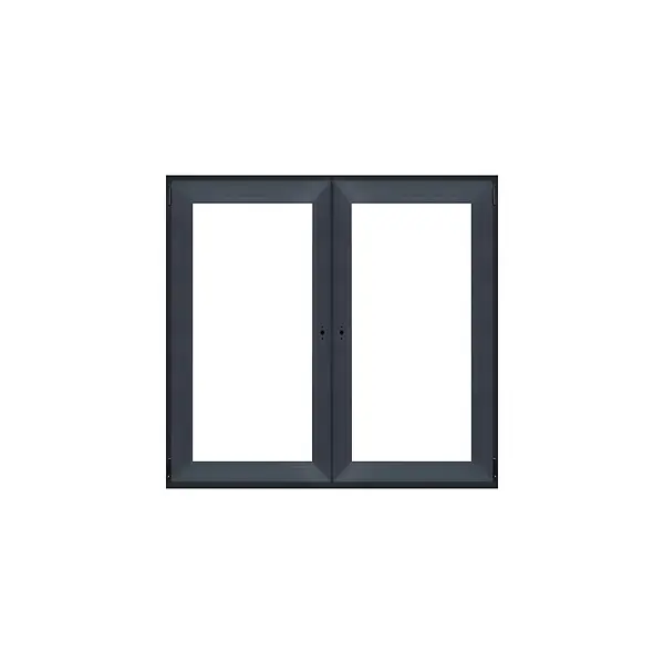 Nouveauté Fenêtre PVC 2 vantaux OB - Anthracite - 115x120cm QUADROFORM